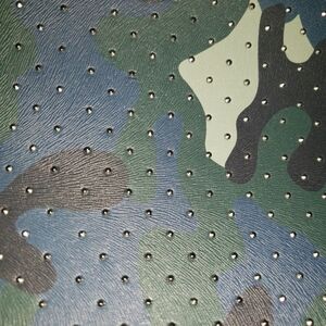 NWT. Christian louboutin calf leather Camouflage Plumento gunmetal studs tote M